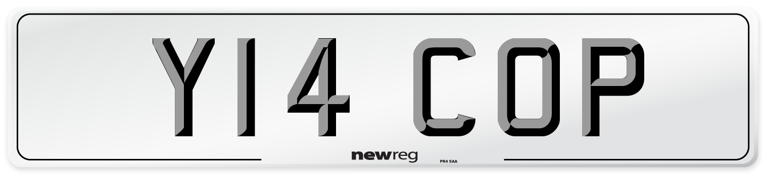 Y14 COP Number Plate from New Reg